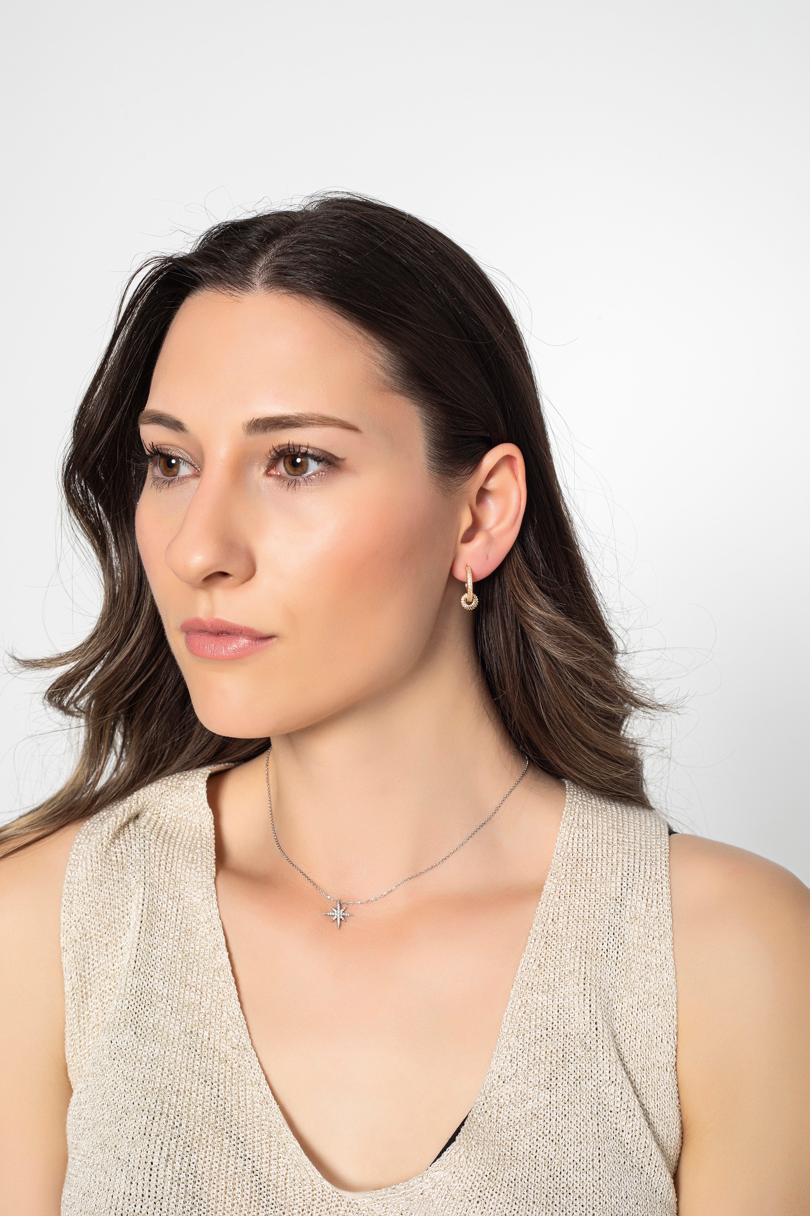 Boucles d'oreilles mini créoles éclat